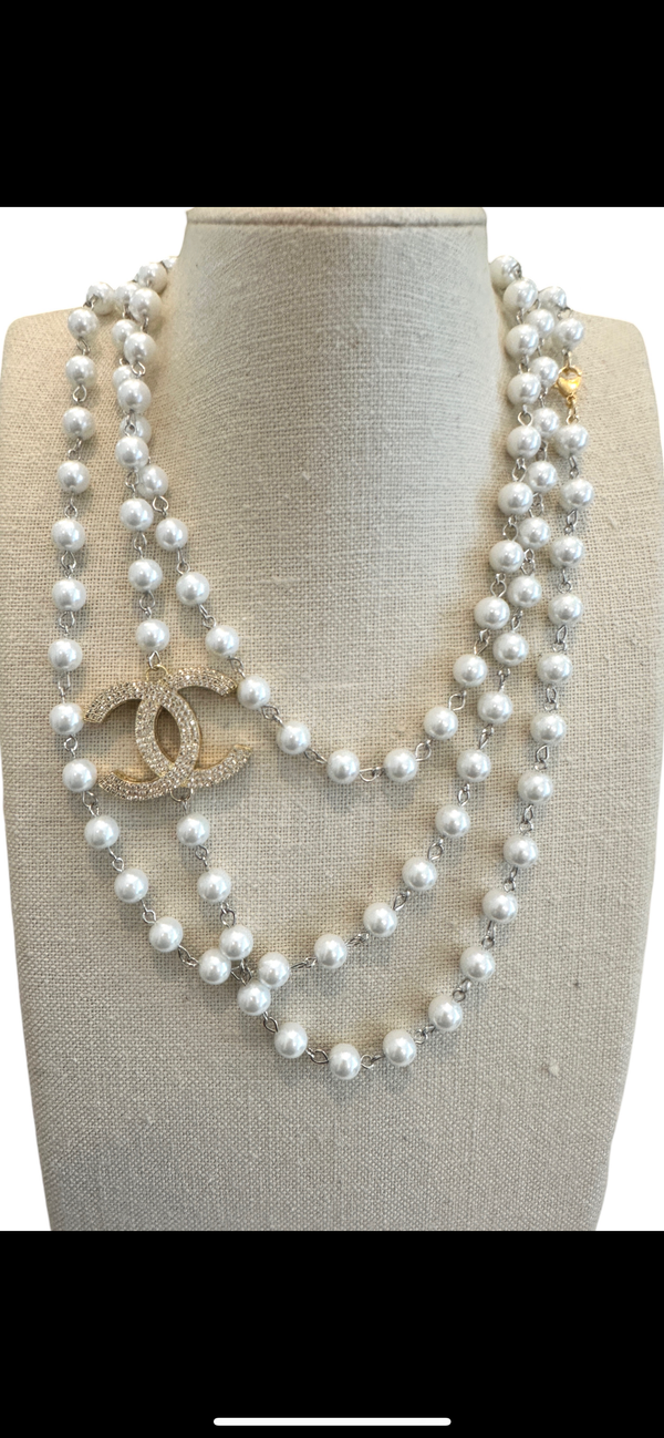 Pearl Vintage Repurposed Necklace - staceys boutiques