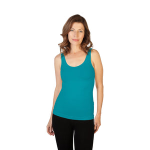 Essential Wardrobe Basic Tank - Bra-Friendly Straps, Long Length, 73 Colors