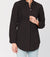 oan Button Up Shirt has hidden buttons at front, vertical style lines for added structure, two button cuffs, stretch cotton jersey inserts at sides for a flattering fit, and a fun lace-up back.