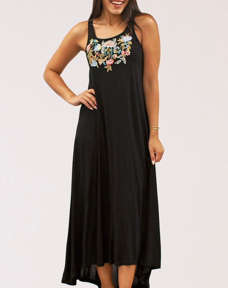 Embroidered Maxi Dress