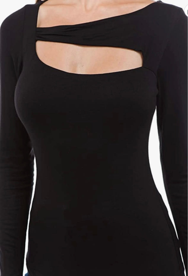 CUT OUT LONG SLEEVE TOP