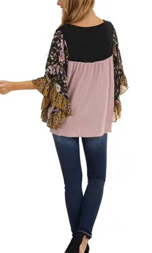 Dolman Sleeve Chiffon T-Shirt Blouse - Effortless Style