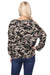 Soina Zig Zag Printed Top with Edgy Open Shoulder Detail