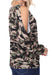 Soina Zig Zag Printed Top with Edgy Open Shoulder Detail